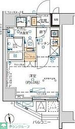 Risingplace綾瀬二番館 1Kの間取図画像