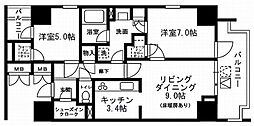 レジディア町屋 1SLDKの間取図画像