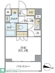 アーバンパーク亀有 1Kの間取図画像