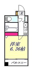 アクシーズタワー川口栄町1 1Kの間取図画像
