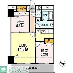 RoyalKJ 2LDKの間取図画像