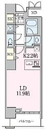 ロイヤルパークスタワー南千住 1Kの間取図画像