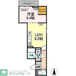 セレスティア関原 1LDKの間取図画像
