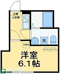 ブラントン梅島 1階1Kの間取り