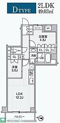 Alivis綾瀬 2LDKの間取図画像