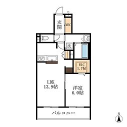 メゾン天白公園東E 1LDKの間取図画像