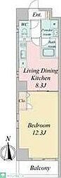 BSRESIDENCESAKAE 1LDKの間取図画像