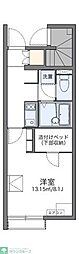 レオネクストみつるぎ 1Kの間取図画像