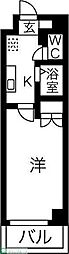 ルミナス新栄 1Kの間取図画像