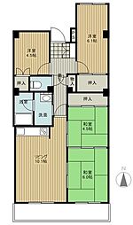 コ・ドミニオン金山 3LDKの間取図画像