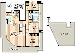 パークハウス八事の丘 3LDKの間取図画像