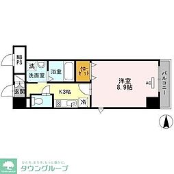 ウイステリア名城 1Kの間取図画像