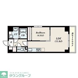 S-FORT鶴舞cube 1LDKの間取図画像