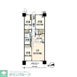 パークホームズLaLa名古屋みなとアクルスガーデンスクエア 3LDKの間取図画像