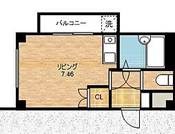アーバン塩付 3階ワンルームの間取り