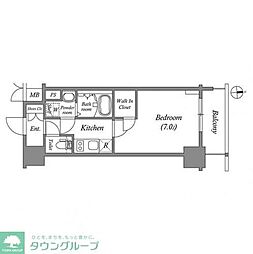 エスリード大須プレシア 1Kの間取図画像
