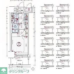 エステムコート名古屋グロース 1Kの間取図画像