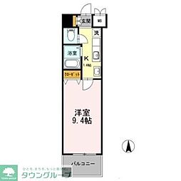 カスタリア志賀本通 1Kの間取図画像