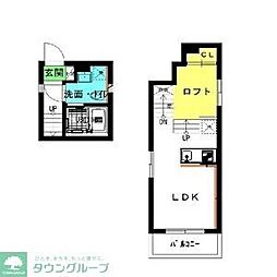シェモア ワンルームの間取図画像