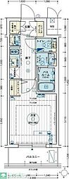エステムコート名古屋新栄アクシス 1Kの間取図画像