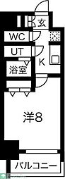 メイクスアート太閤通 1Kの間取図画像