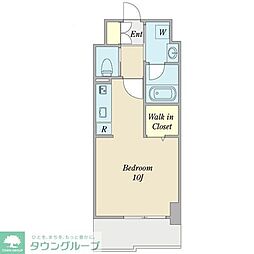 レジデンスSUN.K ワンルームの間取図画像