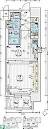 エステムコート名古屋栄プレシャス 1DKの間取図画像