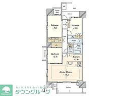 パークコート上前津プレミアプラス 3LDKの間取図画像