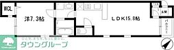プランドール名駅西 1LDKの間取図画像