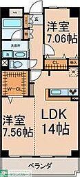 プリマベーラ 2LDKの間取図画像