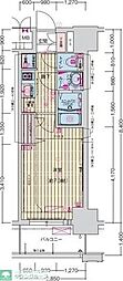 プレサンス栄フェル 1Kの間取図画像