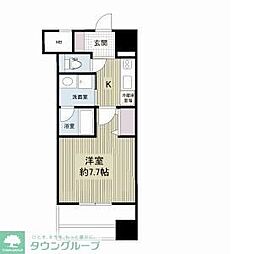 レジディア久屋大通 1Kの間取図画像