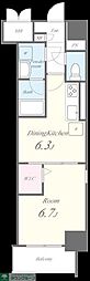 ルナクレシエンテ 1DKの間取図画像