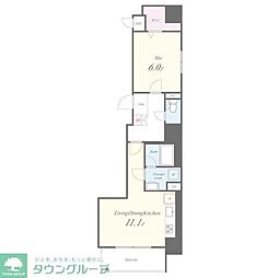 笹島アイサンメゾン 1LDKの間取図画像