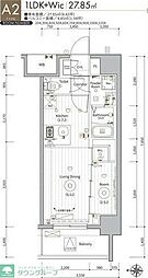 メイクスWアート金山ウエスト 1LDKの間取図画像