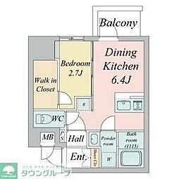 エスリードレジデンス東別院マークス 1DKの間取図画像