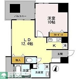 カスタリア伏見 1LDKの間取図画像