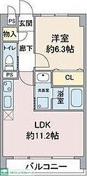 名古屋市営桜通線 桜山駅 徒歩10分の賃貸マンション 2階1LDKの間取り