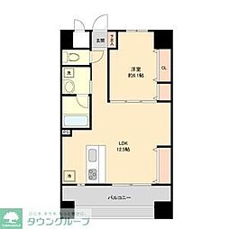 名古屋市営鶴舞線 大須観音駅 徒歩1分の賃貸マンション 5階1LDKの間取り