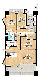 ルネグランディルノースサイド 3LDKの間取図画像