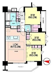 ザ・パークハウス藤崎紅葉山 3SLDKの間取図画像