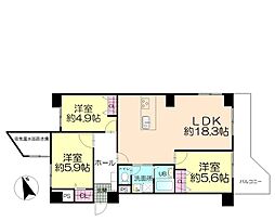 間取図画像 3LDK