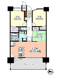 アーバンパレス香椎照葉 3LDKの間取図画像