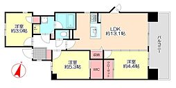 ソピア天神 3LDKの間取図画像