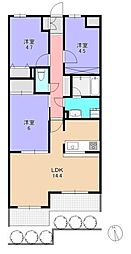 クリオ片瀬江の島壱番館 3LDKの間取図画像