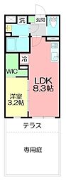 Dracaena 湘南台 1LDKの間取図画像