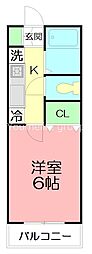 エレガンス・鵠沼 1Kの間取図画像