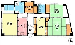 白朋ビル 3SDKの間取図画像