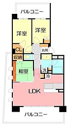 パークアクシス大船 3LDKの間取図画像