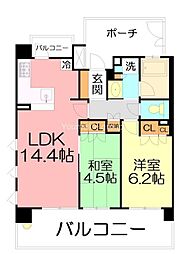パークアクシス大船 2LDKの間取図画像